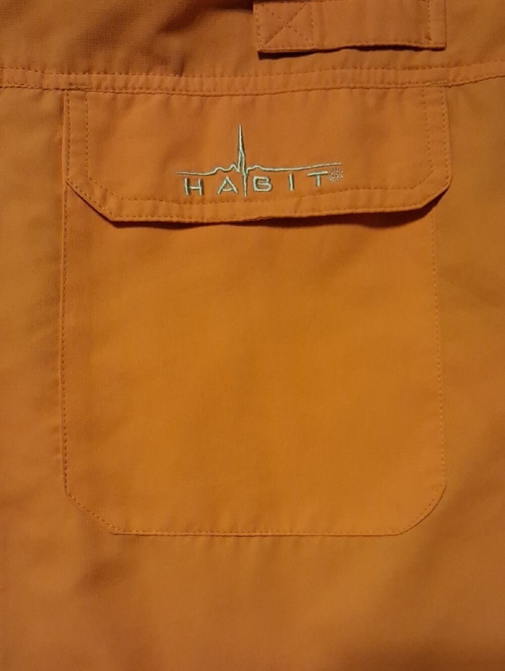 Habit Men's Orange Short-Sleeve Fishing Button-Up Shirt - Picture 2 of 4